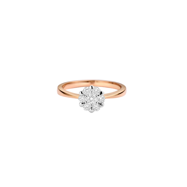 rosé/wit goud entourage ring met diamant Schaap en Citroen Diamonds - #2 rosé/wit goud entourage ring met diamant Schaap en Citroen Diamonds - #2