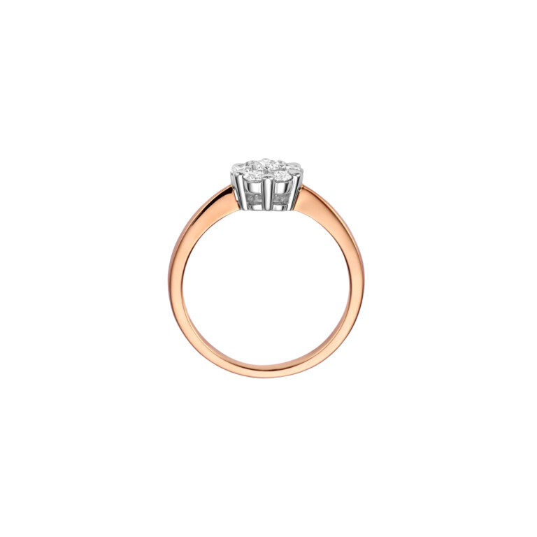 rosé/wit goud entourage ring met diamant Schaap en Citroen Diamonds - #3 rosé/wit goud entourage ring met diamant Schaap en Citroen Diamonds - #3