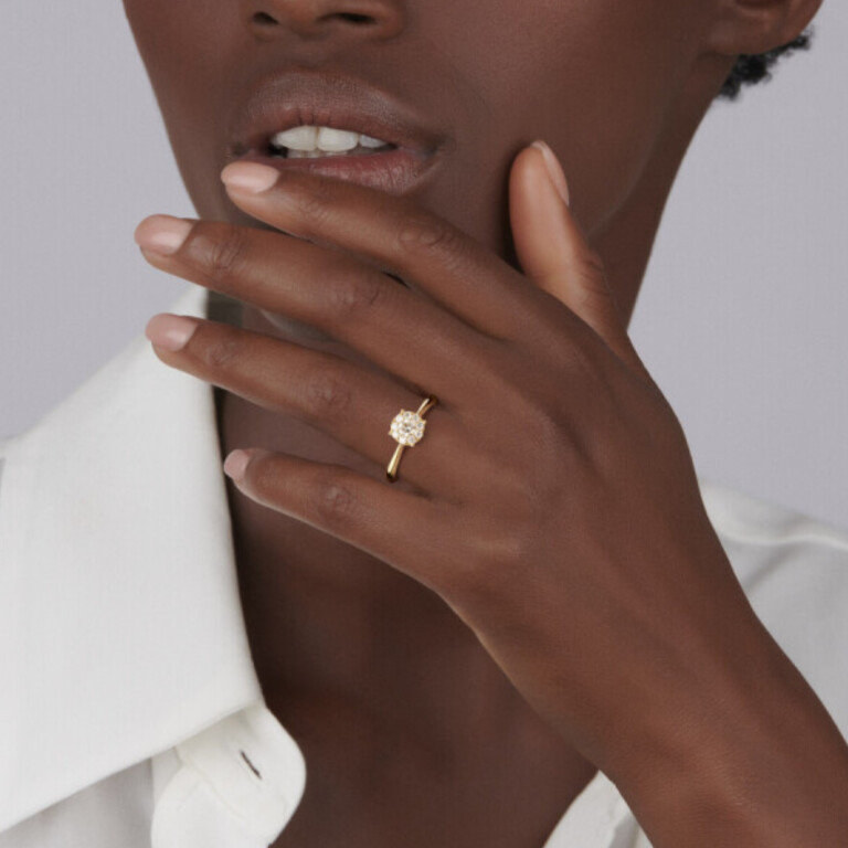 geelgoud ring met diamant Schaap en Citroen Diamonds - #2 geelgoud ring met diamant Schaap en Citroen Diamonds - #2