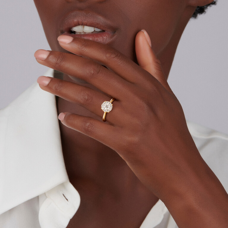 geelgoud ring met diamant Schaap en Citroen Diamonds - #2 geelgoud ring met diamant Schaap en Citroen Diamonds - #2