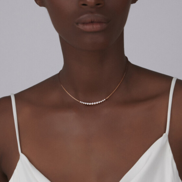 roodgoud collier met diamant Schaap en Citroen Diamonds - #2 roodgoud collier met diamant Schaap en Citroen Diamonds - #2