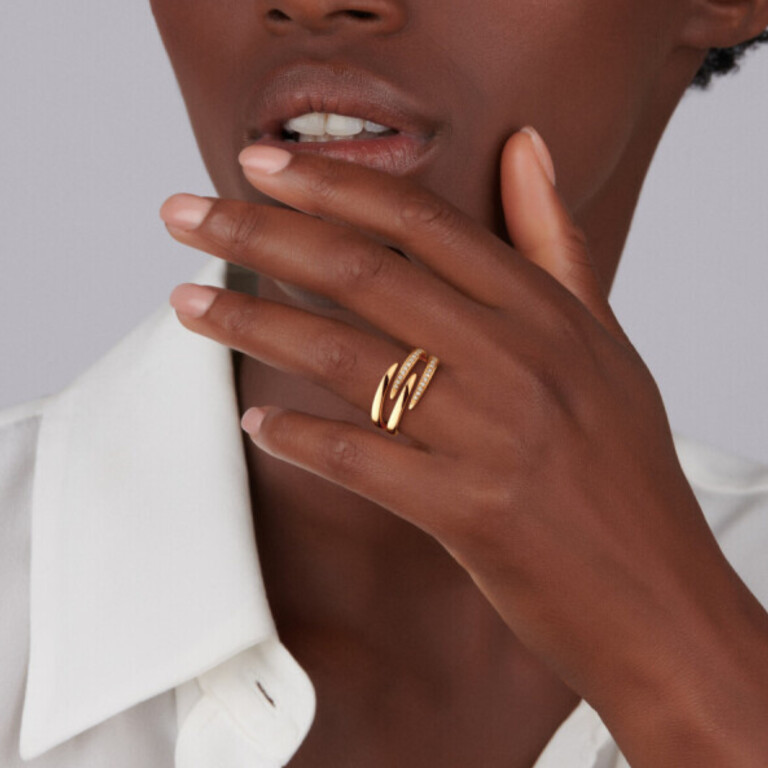 roodgoud ring met diamant Schaap en Citroen Diamonds - #5 roodgoud ring met diamant Schaap en Citroen Diamonds - #5