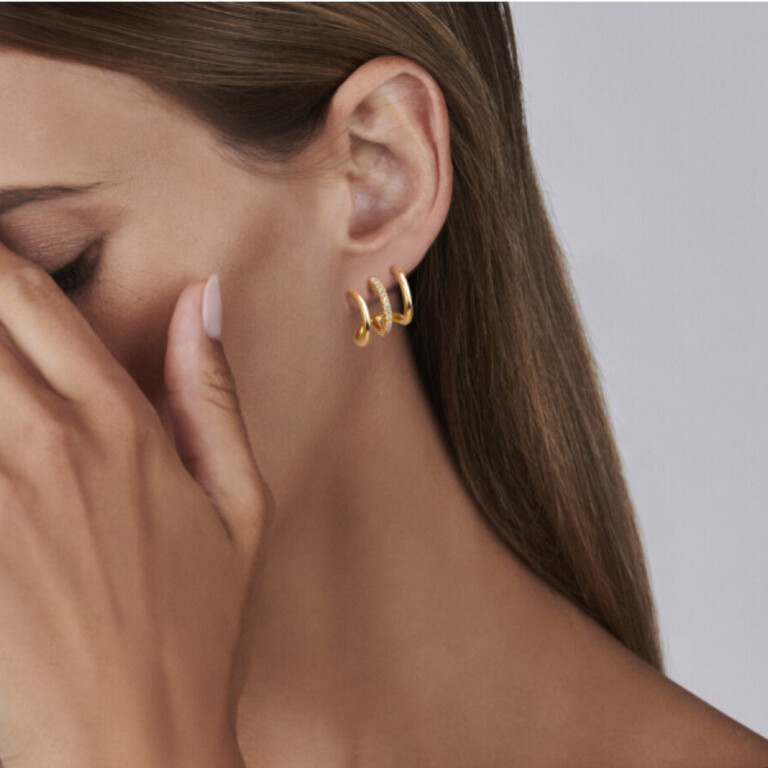 geelgoud oorknoppen met diamant Schaap en Citroen Diamonds - #5 geelgoud oorknoppen met diamant Schaap en Citroen Diamonds - #5