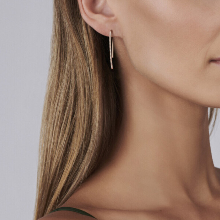 roodgoud oorhangers met diamant Schaap en Citroen Diamonds - #3 roodgoud oorhangers met diamant Schaap en Citroen Diamonds - #3