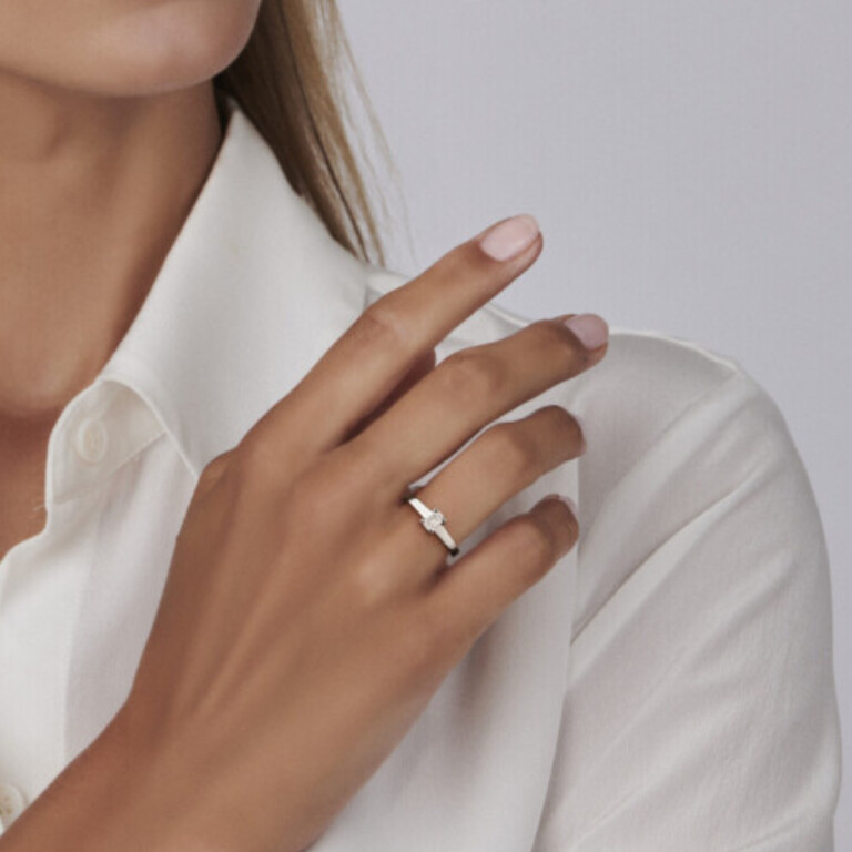 witgoud solitair ring met diamant Schaap en Citroen Diamonds - #4 witgoud solitair ring met diamant Schaap en Citroen Diamonds - #4