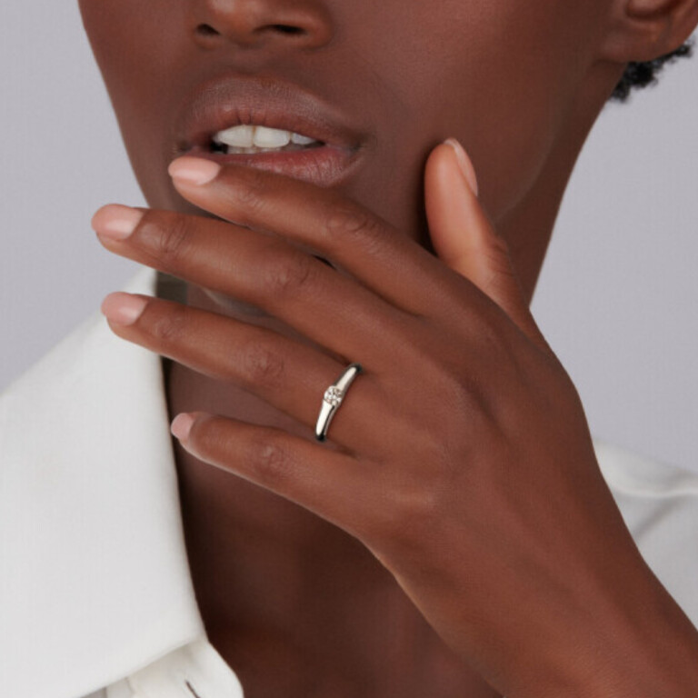 witgoud solitair ring met diamant Schaap en Citroen Diamonds - #4 witgoud solitair ring met diamant Schaap en Citroen Diamonds - #4