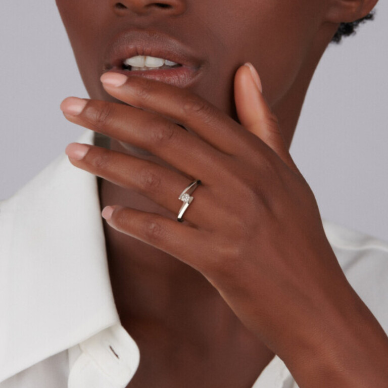 witgoud ring met diamant Schaap en Citroen Diamonds - #4 witgoud ring met diamant Schaap en Citroen Diamonds - #4