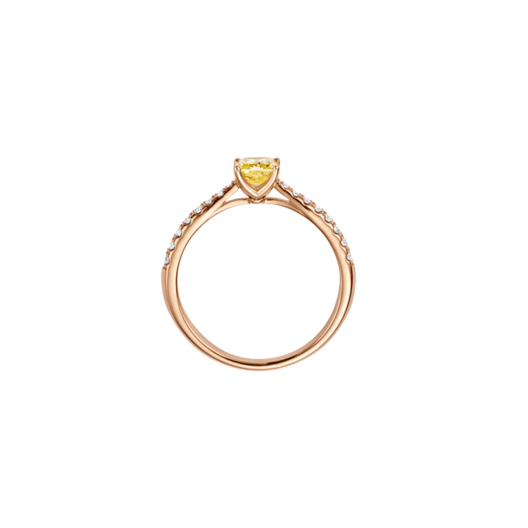roodgoud solitair ring met diamant Schaap en Citroen Diamonds - #3 roodgoud solitair ring met diamant Schaap en Citroen Diamonds - #3