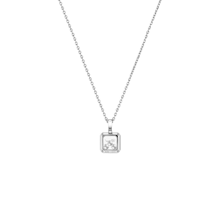 Chopard Happy Diamonds Icons Square collier met hanger witgoud met diamant - 79A115-1001 - #2 Chopard Happy Diamonds Icons Square collier met hanger witgoud met diamant - 79A115-1001 - #2