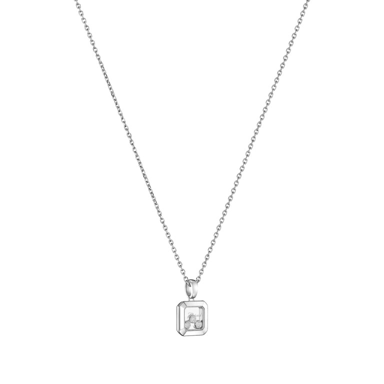 Chopard Happy Diamonds Icons Square collier met hanger witgoud met diamant - 79A115-1001 - #3 Chopard Happy Diamonds Icons Square collier met hanger witgoud met diamant - 79A115-1001 - #3