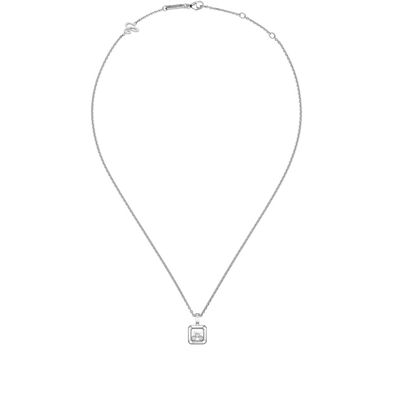 Chopard Happy Diamonds Icons Square collier met hanger witgoud met diamant - 79A115-1001 - #4 Chopard Happy Diamonds Icons Square collier met hanger witgoud met diamant - 79A115-1001 - #4