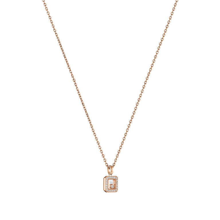 Chopard Happy Diamonds Icons Square collier met hanger roodgoud met diamant - 79A115-5201 - #3 Chopard Happy Diamonds Icons Square collier met hanger roodgoud met diamant - 79A115-5201 - #3
