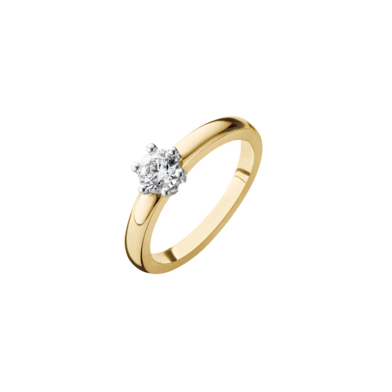 geelgoud solitair ring met diamant Schaap en Citroen Diamonds - #2 geelgoud solitair ring met diamant Schaap en Citroen Diamonds - #2