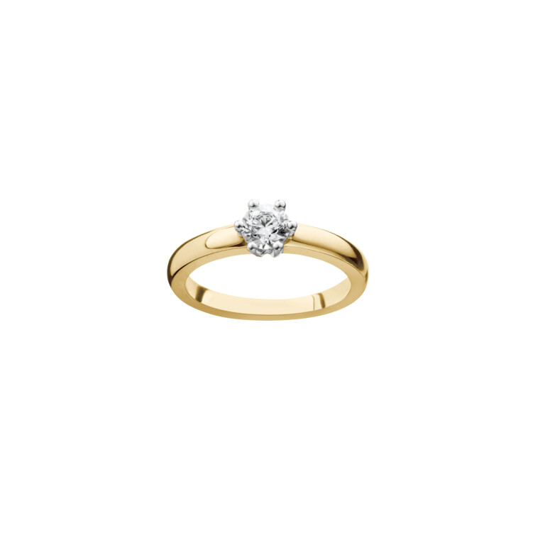 geelgoud solitair ring met diamant Schaap en Citroen Diamonds - #3 geelgoud solitair ring met diamant Schaap en Citroen Diamonds - #3