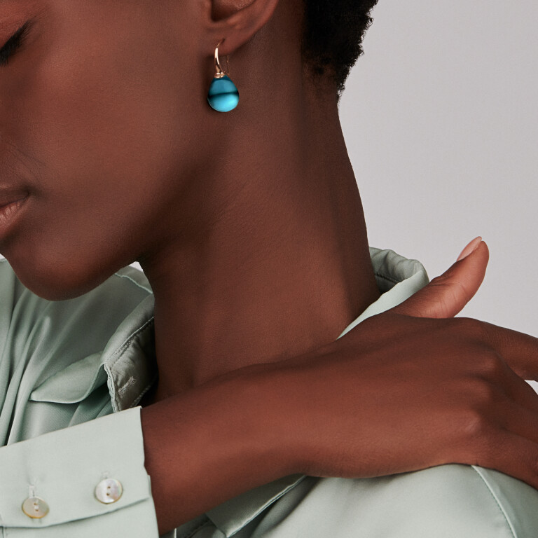 roodgoud oorhangers met Kwarts Schaap en Citroen Colours - #2 roodgoud oorhangers met Kwarts Schaap en Citroen Colours - #2