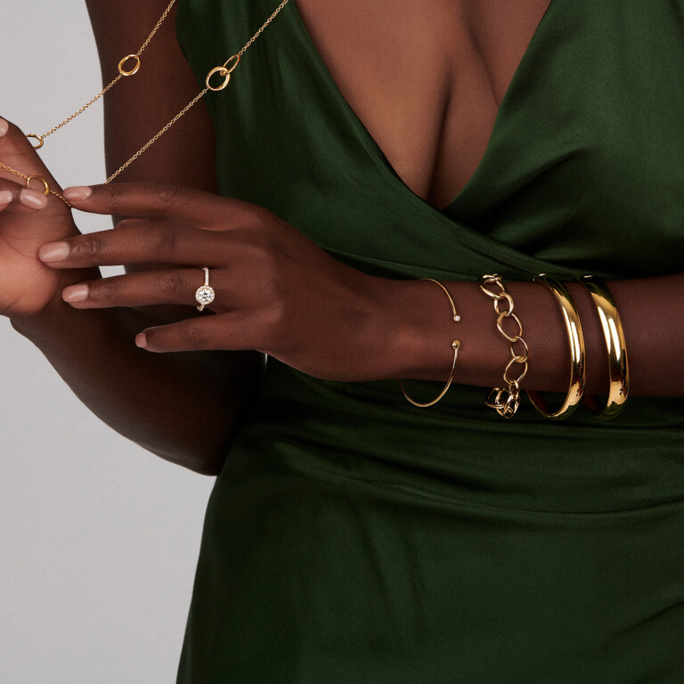 geelgoud gladde armband Schaap en Citroen Essentials - #5 geelgoud gladde armband Schaap en Citroen Essentials - #5