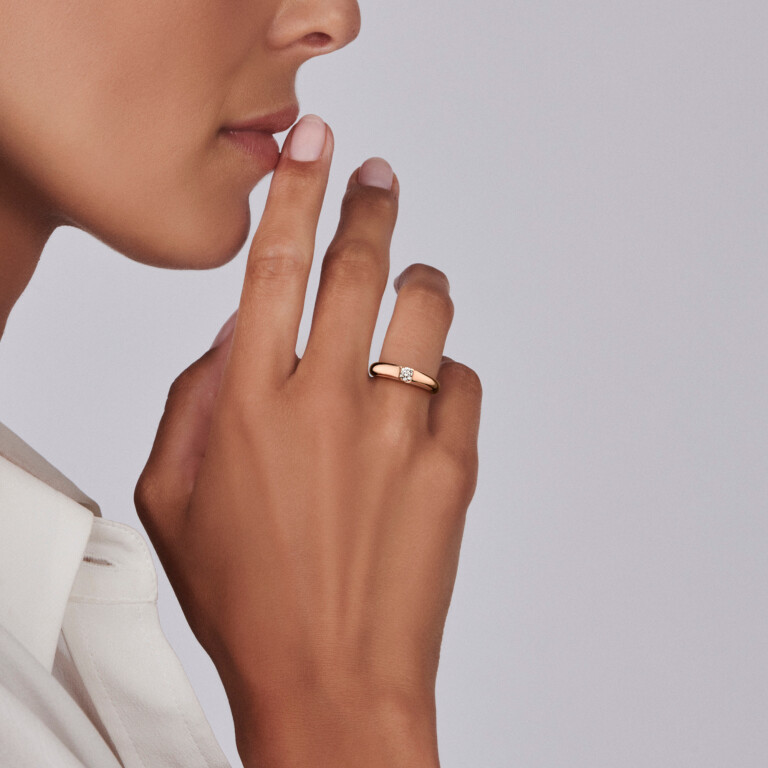 roodgoud solitair ring met diamant Schaap en Citroen Diamonds - #3 roodgoud solitair ring met diamant Schaap en Citroen Diamonds - #3