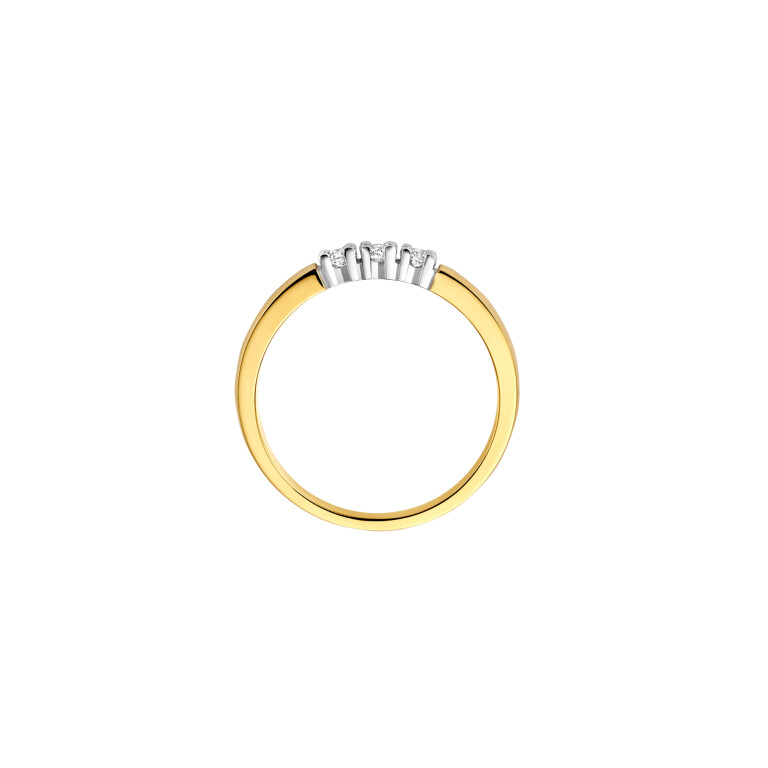 geel/wit goud alliance ring met diamant Schaap en Citroen Diamonds - #3 geel/wit goud alliance ring met diamant Schaap en Citroen Diamonds - #3