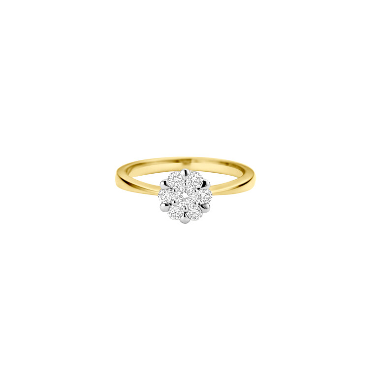 geel/wit goud entourage ring met diamant Schaap en Citroen Diamonds - #2 geel/wit goud entourage ring met diamant Schaap en Citroen Diamonds - #2