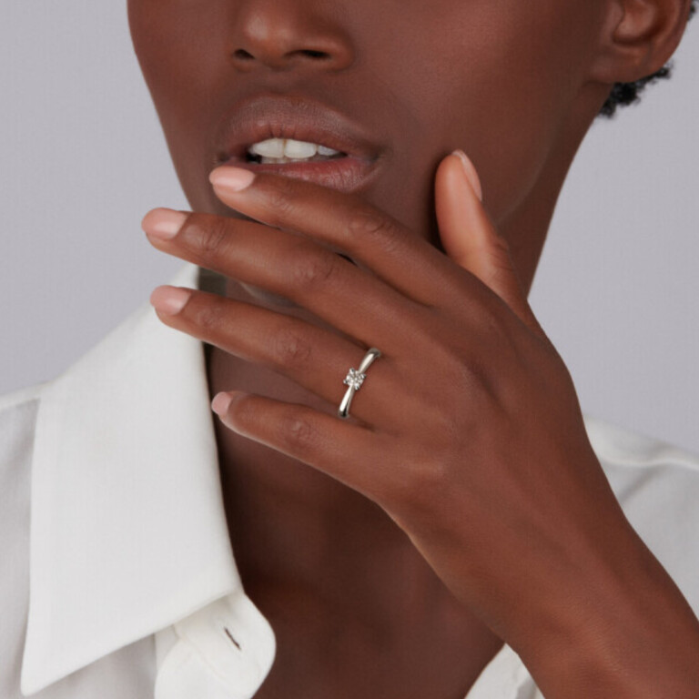 witgoud solitair ring met diamant Schaap en Citroen Diamonds - #4 witgoud solitair ring met diamant Schaap en Citroen Diamonds - #4