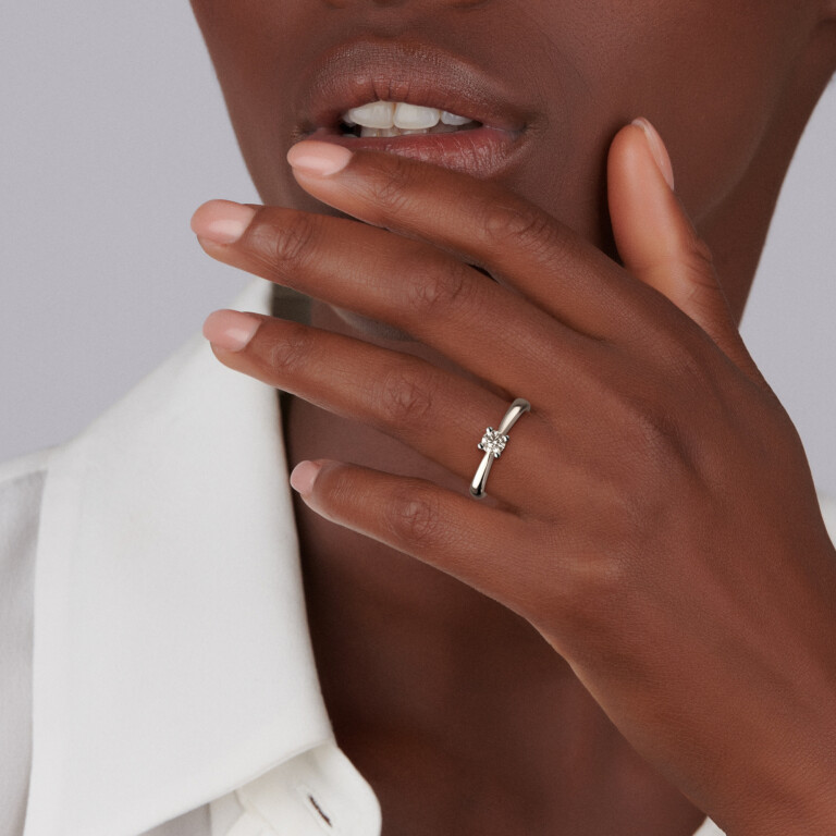 witgoud solitair ring met diamant Schaap en Citroen Diamonds - #6 witgoud solitair ring met diamant Schaap en Citroen Diamonds - #6