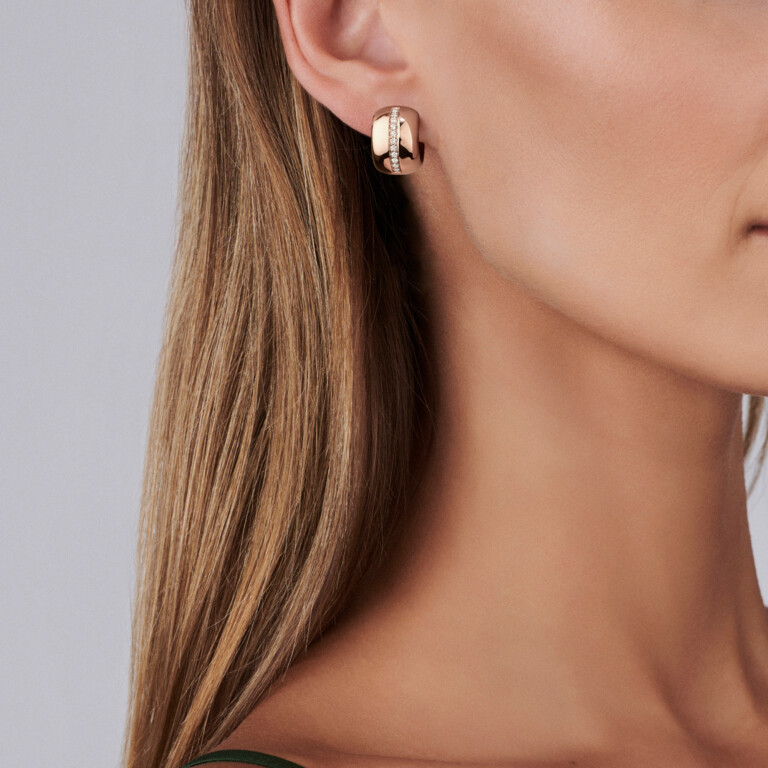 roodgoud oorringen met diamant Schaap en Citroen Diamonds - #3 roodgoud oorringen met diamant Schaap en Citroen Diamonds - #3