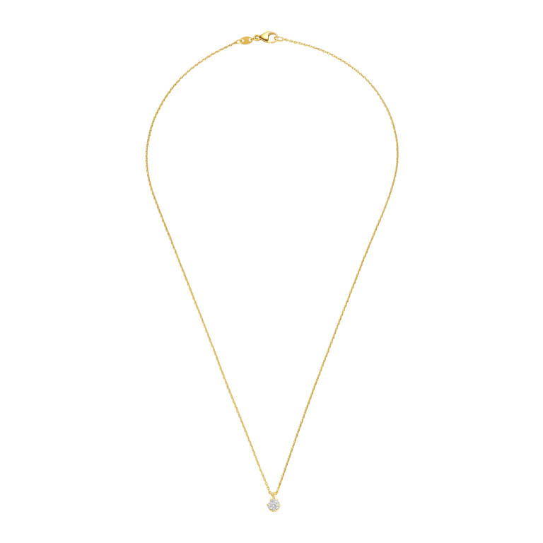 geelgoud collier met hanger solitair met diamant Schaap en Citroen Diamonds - #4 geelgoud collier met hanger solitair met diamant Schaap en Citroen Diamonds - #4