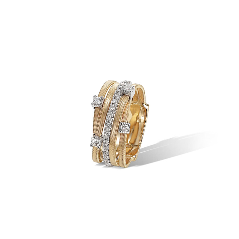 Marco Bicego Goa ring geel/wit goud met diamant - AG270-B2 - #2 Marco Bicego Goa ring geel/wit goud met diamant - AG270-B2 - #2