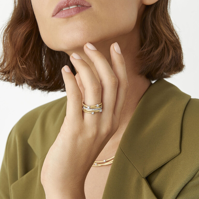 Marco Bicego Goa ring geel/wit goud met diamant - AG270-B2 - #3 Marco Bicego Goa ring geel/wit goud met diamant - AG270-B2 - #3