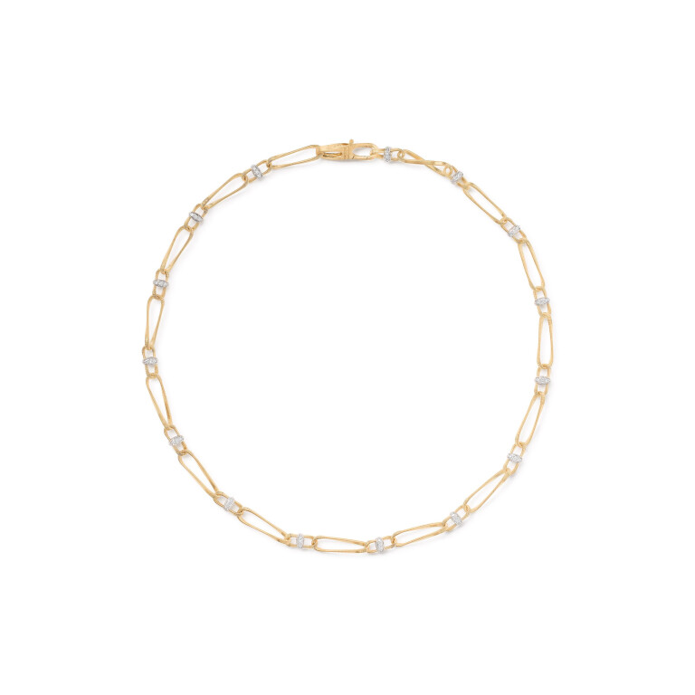 Marco Bicego Marrakech Onde collier geel/wit goud met diamant - CG844-B - #2 Marco Bicego Marrakech Onde collier geel/wit goud met diamant - CG844-B - #2
