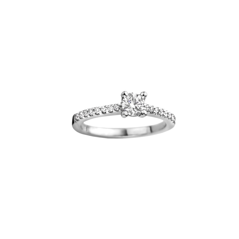 witgoud solitair ring met diamant Schaap en Citroen Diamonds - #2 witgoud solitair ring met diamant Schaap en Citroen Diamonds - #2