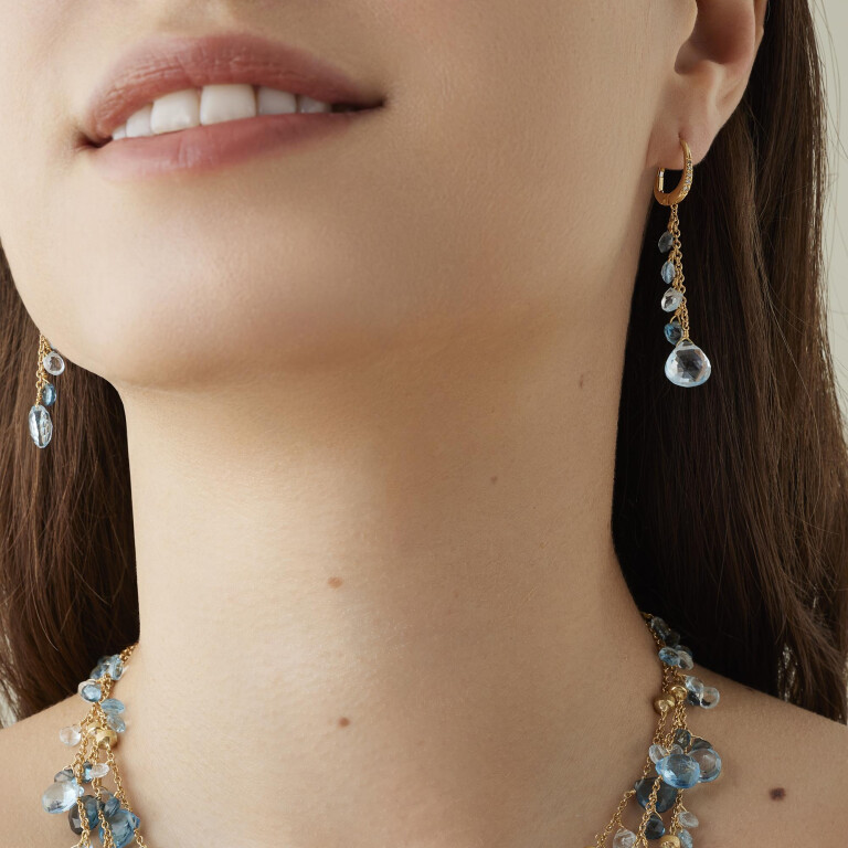 Marco Bicego Paradise oorhangers geelgoud met diamant - OB1743-MB-TP01 - #2 Marco Bicego Paradise oorhangers geelgoud met diamant - OB1743-MB-TP01 - #2