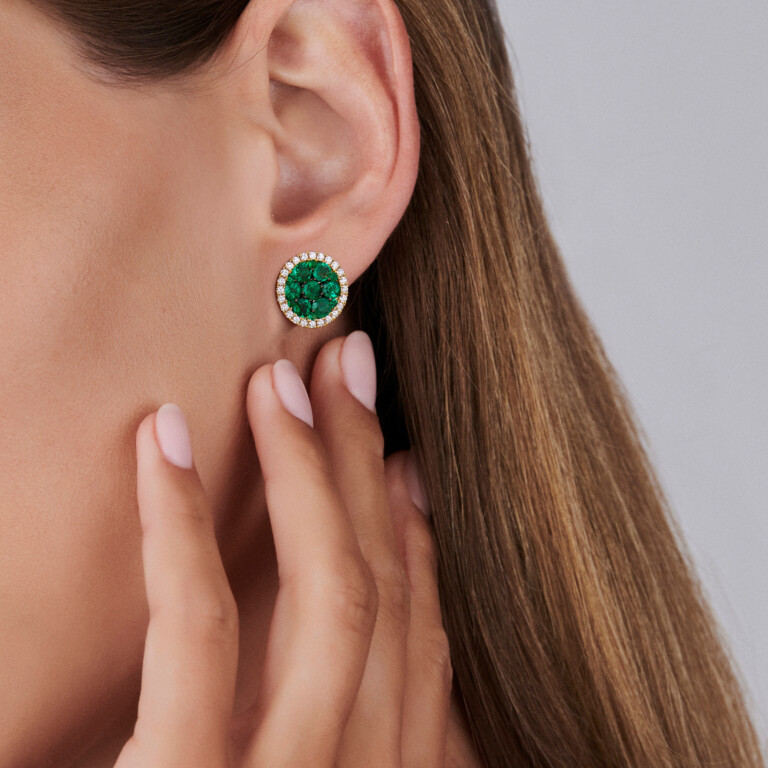 geelgoud oorknoppen met diamant Schaap en Citroen Diamonds - #2 geelgoud oorknoppen met diamant Schaap en Citroen Diamonds - #2