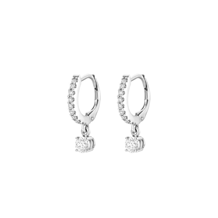witgoud solitair oorknoppen met diamant Schaap en Citroen Diamonds - #2 witgoud solitair oorknoppen met diamant Schaap en Citroen Diamonds - #2