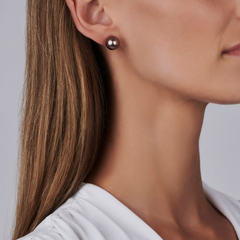 roodgoud parel oorknoppen Schaap en Citroen Pearls - #2 roodgoud parel oorknoppen Schaap en Citroen Pearls - #2