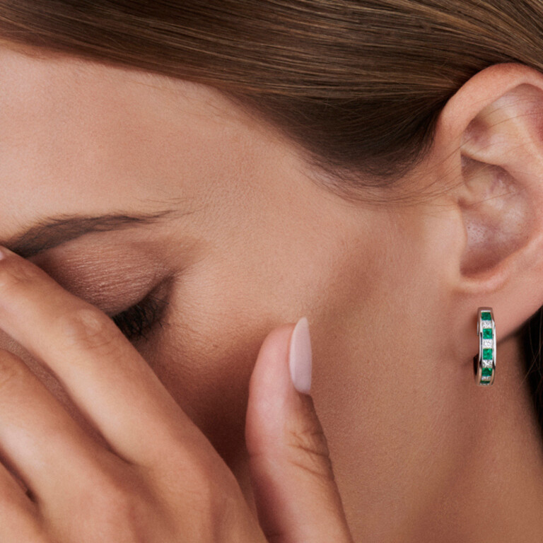 witgoud oorknoppen met diamant Schaap en Citroen Diamonds - #2 witgoud oorknoppen met diamant Schaap en Citroen Diamonds - #2