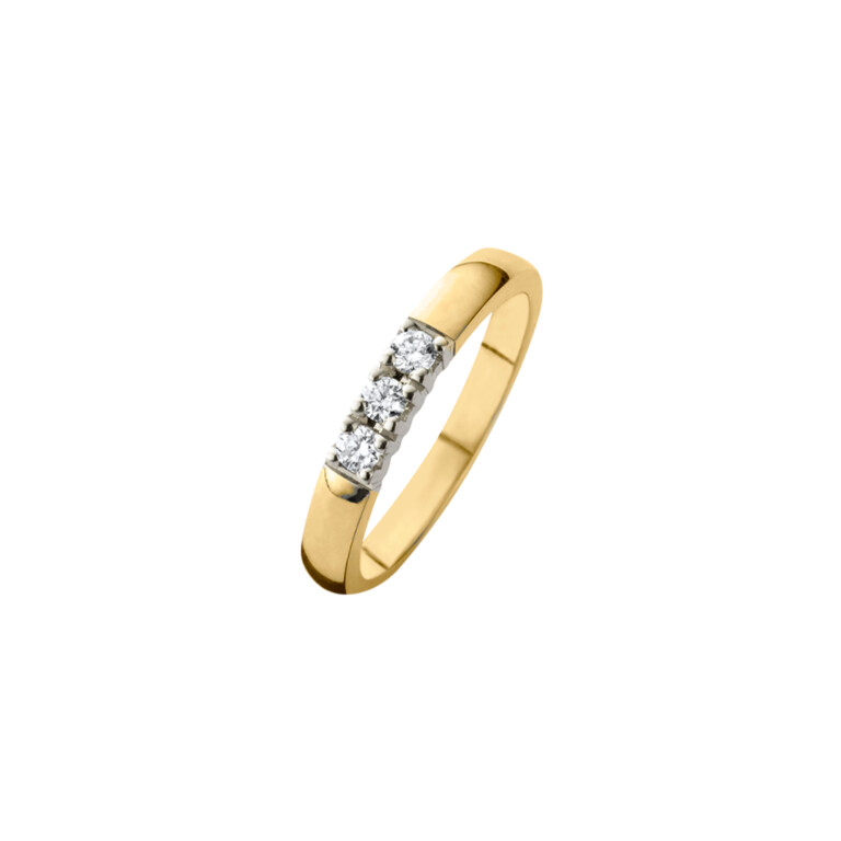 geel/wit goud alliance ring met diamant Schaap en Citroen Diamonds - #1 geel/wit goud alliance ring met diamant Schaap en Citroen Diamonds - #1