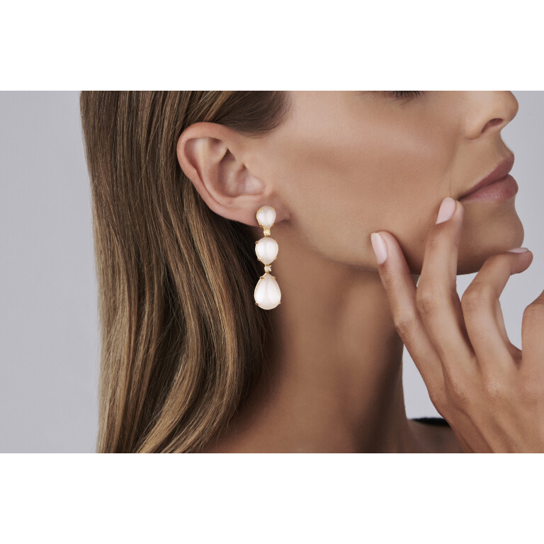 geelgoud oorhangers met diamant Schaap en Citroen Colours - #3 geelgoud oorhangers met diamant Schaap en Citroen Colours - #3