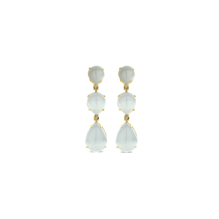 geelgoud oorhangers met diamant Schaap en Citroen Colours - #2 geelgoud oorhangers met diamant Schaap en Citroen Colours - #2