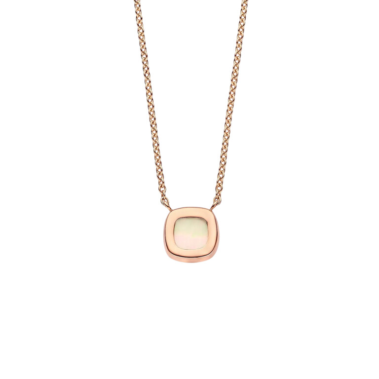 Tirisi Jewelry Milano Sweeties collier met hanger entourage roodgoud met diamant - TP9152LSQP - #3 Tirisi Jewelry Milano Sweeties collier met hanger entourage roodgoud met diamant - TP9152LSQP - #3