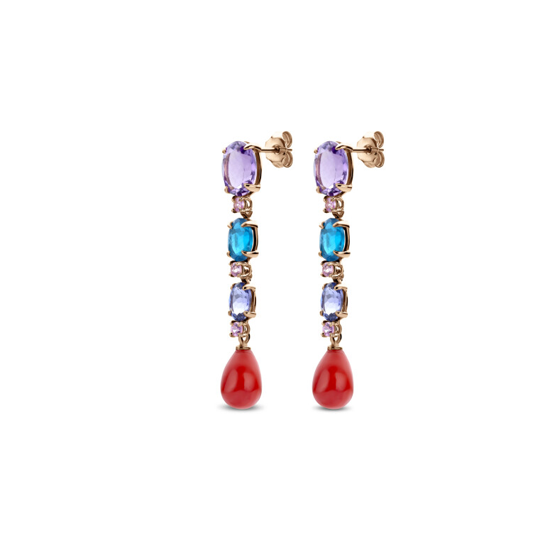 roodgoud oorhangers Schaap en Citroen Colours - #4 roodgoud oorhangers Schaap en Citroen Colours - #4