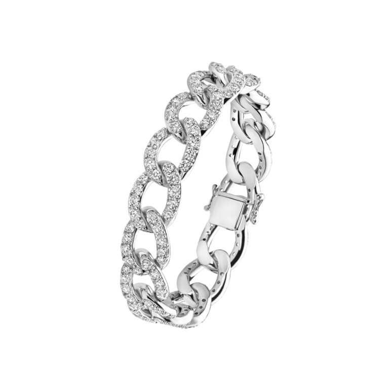 witgoud gourmette armband met diamant SC Highlights Diamonds - #2 witgoud gourmette armband met diamant SC Highlights Diamonds - #2
