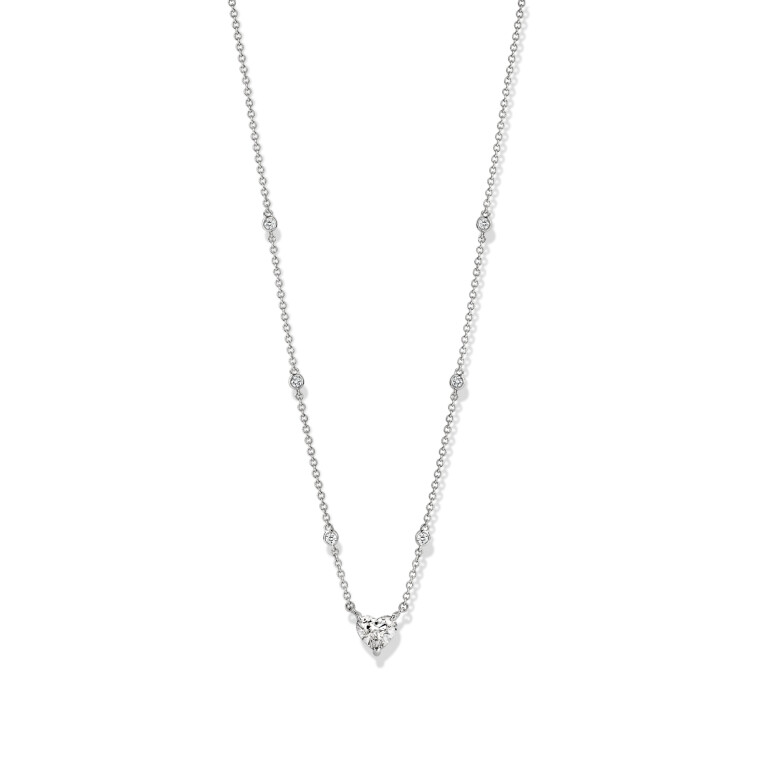 witgoud collier met hanger met diamant SC Highlights Diamonds - #4 witgoud collier met hanger met diamant SC Highlights Diamonds - #4