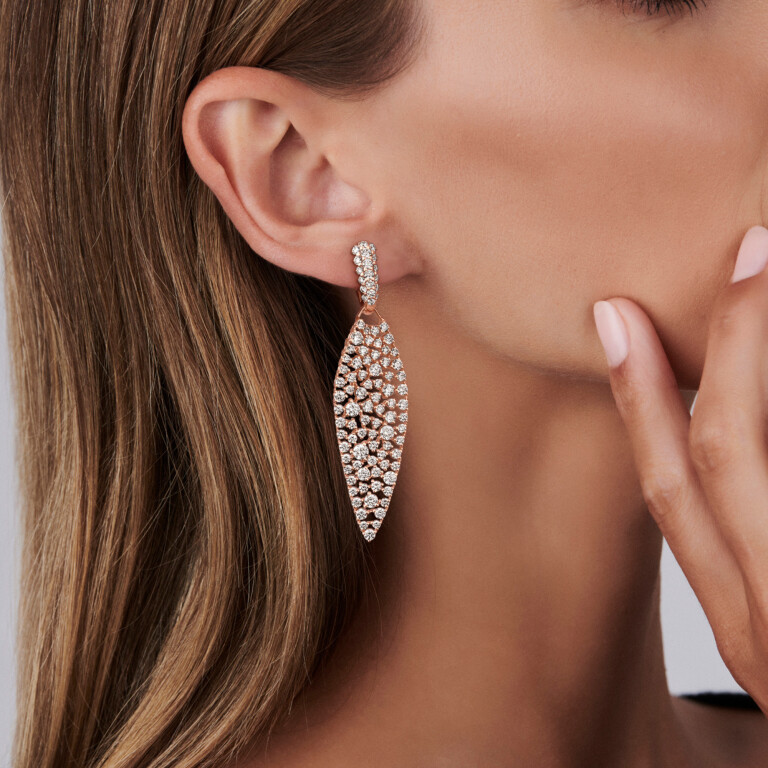 roodgoud oorhangers met diamant SC Highlights Diamonds - #3 roodgoud oorhangers met diamant SC Highlights Diamonds - #3