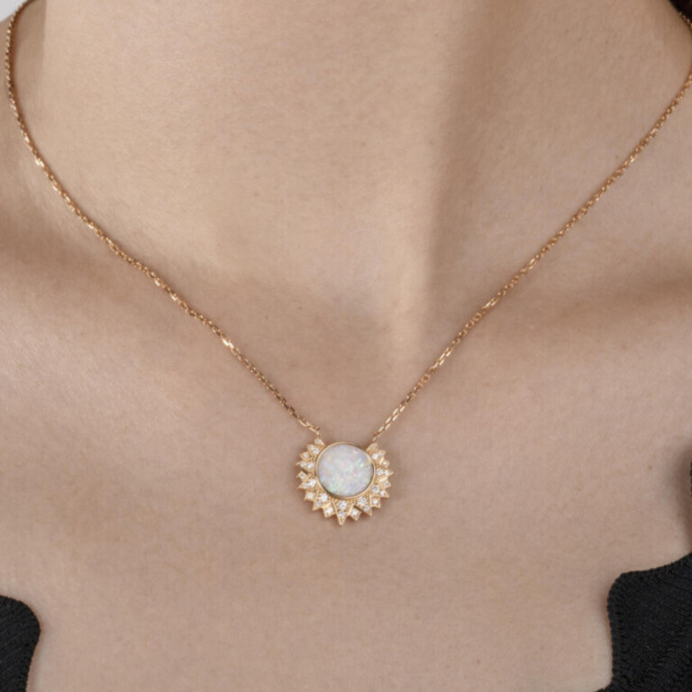 Piaget Sunlight collier met hanger roodgoud met diamant - G33R0500 - #3 Piaget Sunlight collier met hanger roodgoud met diamant - G33R0500 - #3