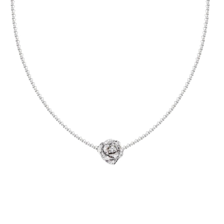 Piaget Rose collier met hanger witgoud met diamant - G33U0085 - #2 Piaget Rose collier met hanger witgoud met diamant - G33U0085 - #2