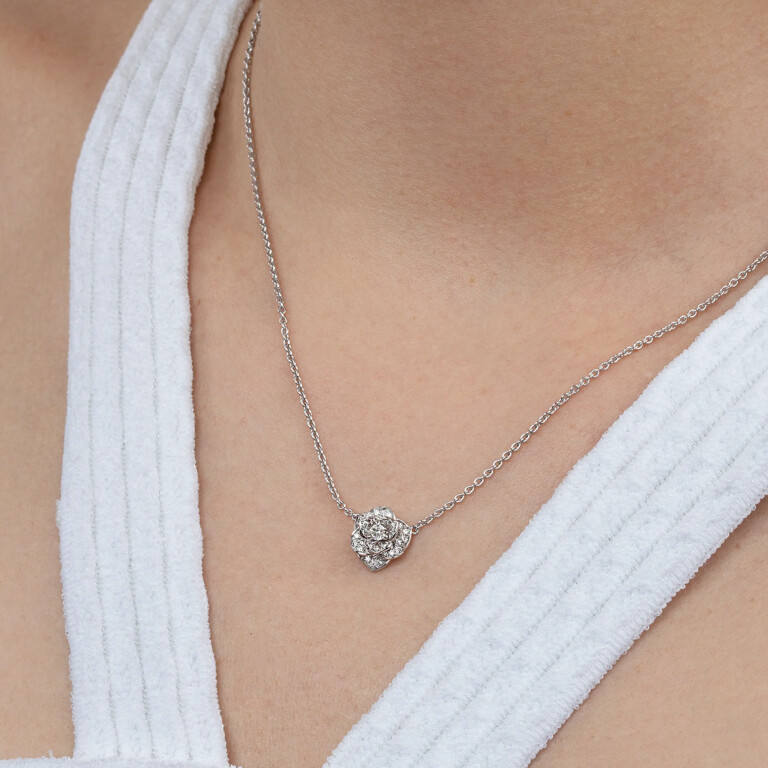 Piaget Rose collier met hanger witgoud met diamant - G33U0085 - #4 Piaget Rose collier met hanger witgoud met diamant - G33U0085 - #4