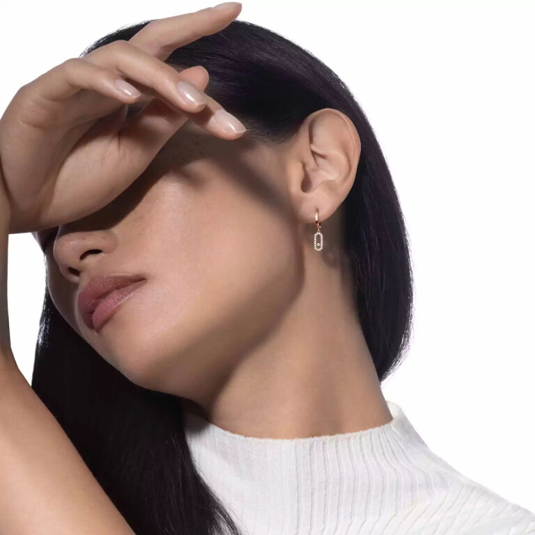 Messika Move Uno oorringen roodgoud met diamant - 12037-PG - #2 Messika Move Uno oorringen roodgoud met diamant - 12037-PG - #2