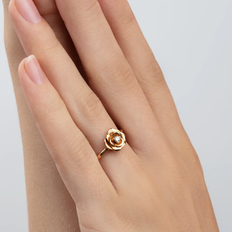 Piaget Rose ring roodgoud met diamant - G34UR400 - #2 Piaget Rose ring roodgoud met diamant - G34UR400 - #2