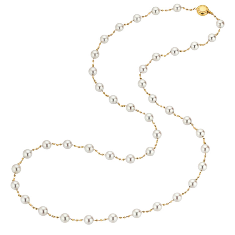 Yana Nesper Charmant collier geelgoud met Parel - CH16 - #1 Yana Nesper Charmant collier geelgoud met Parel - CH16 - #1